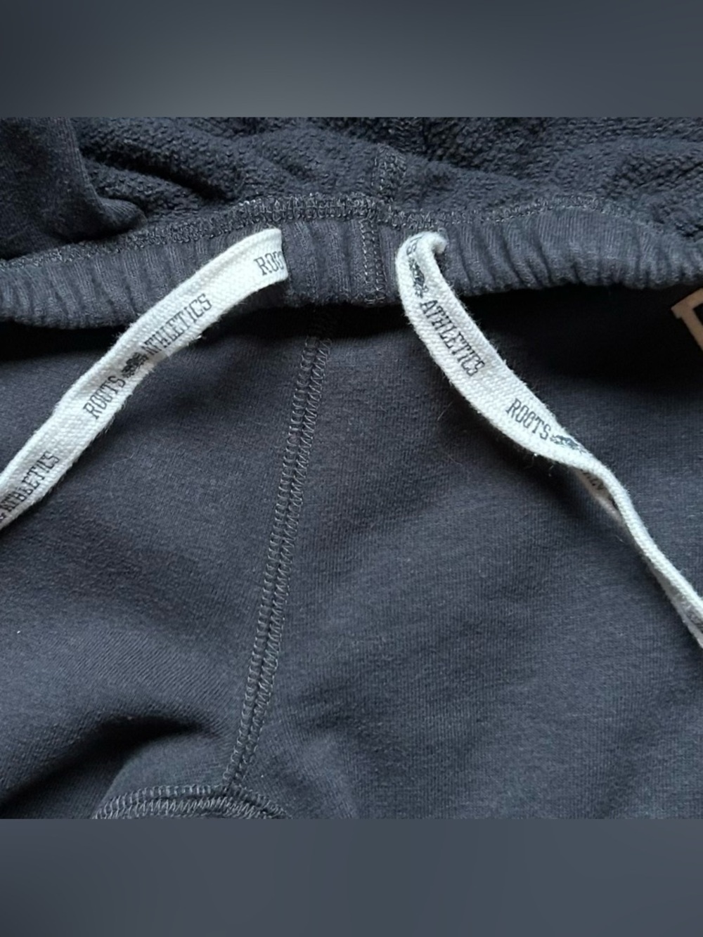 Roots 73 Cropped Joggers Athleisure Loungewear Black Women’s Medium - Picture 6 of 7